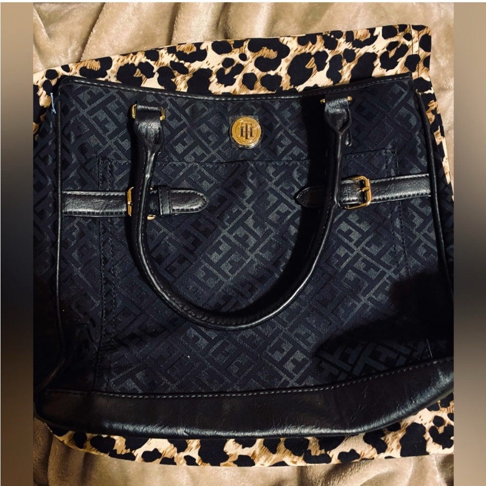 Elegant Black Designer Tote Bag